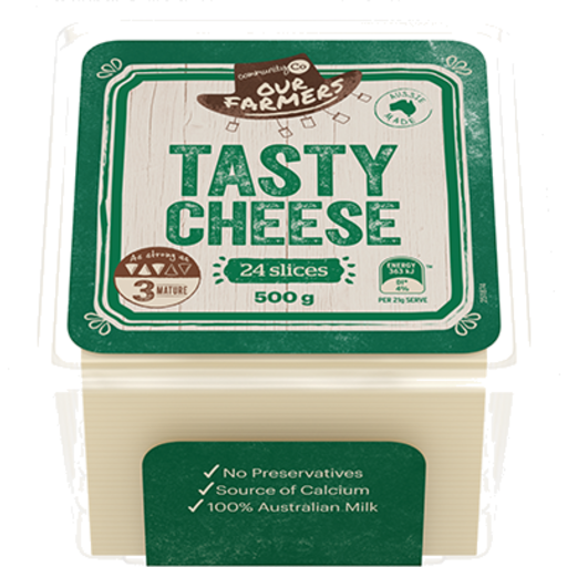 Community Co Tasty Cheese 24 Slices 500g