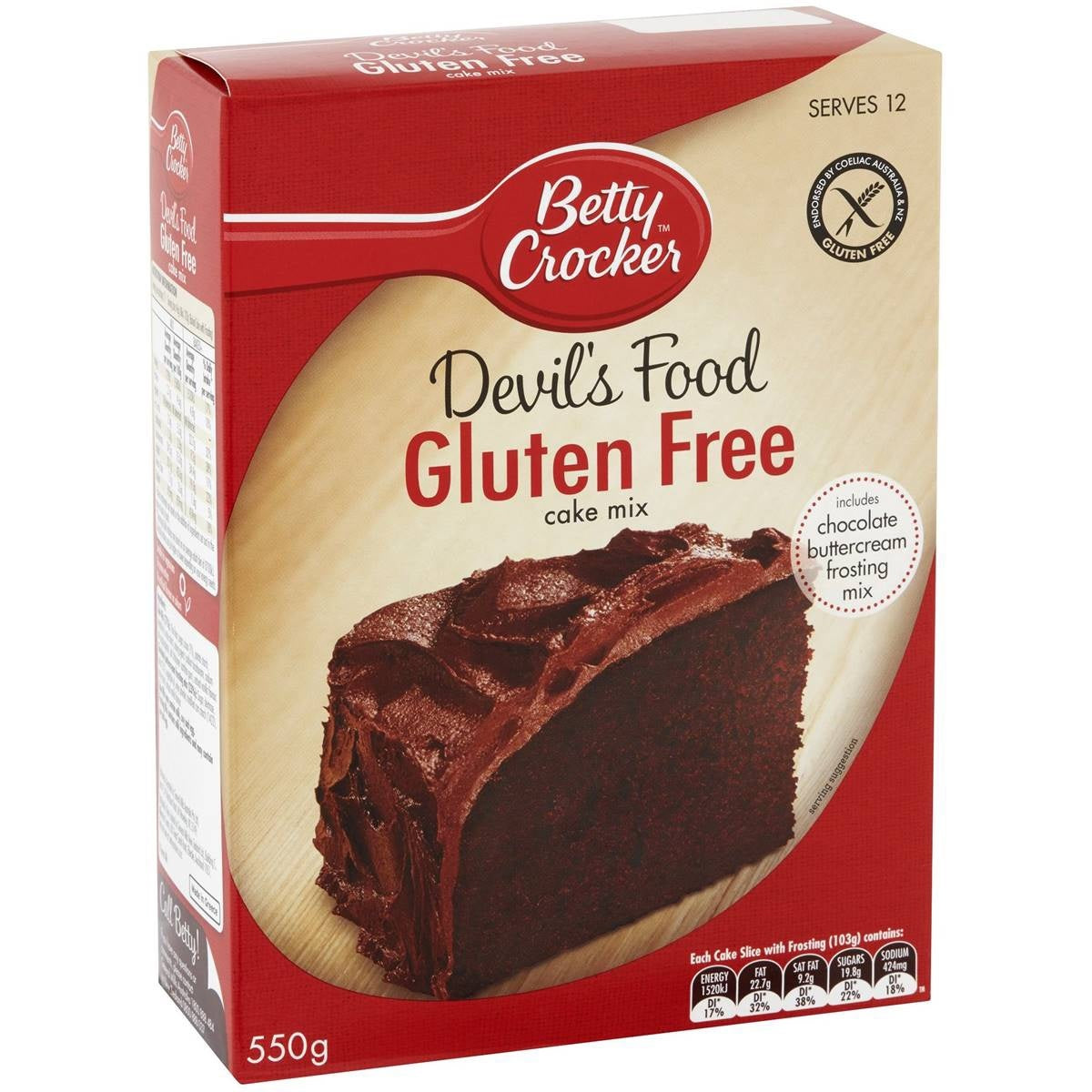 Betty Crocker GF Devils Food Cake Mix 550g