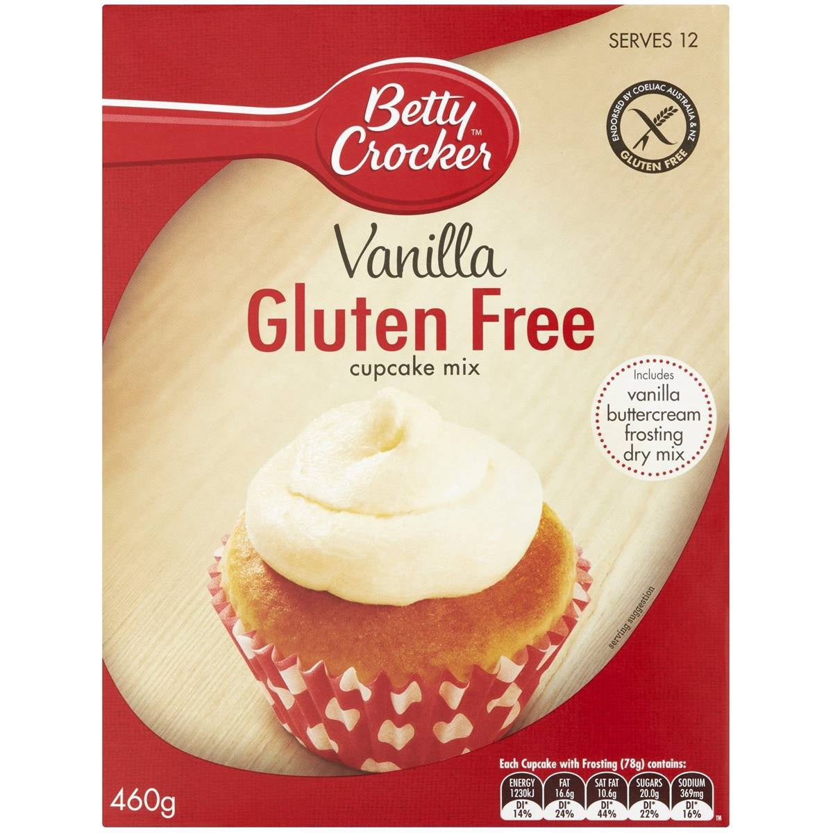 Betty Crocker GF Vanilla Cupcake Mix 460g