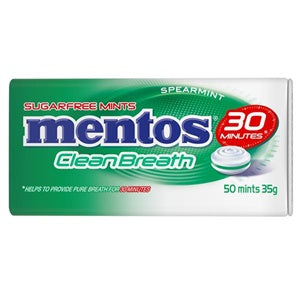Mentos Clean Breath Spearmint Sugarfree