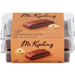 Mr Kipling Cake Chocolate Slice 6pk