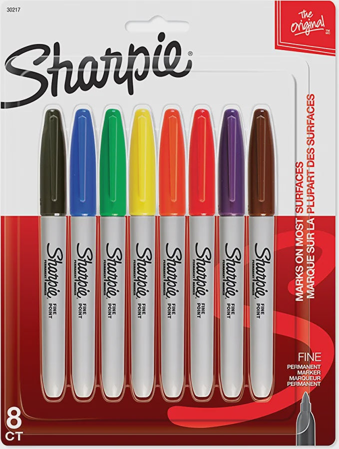 Sharpie Marker Fine Colour 8pk