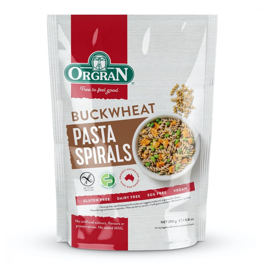 Orgran Pasta  Buckwheat Spirals GF 250g