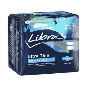 Libra Sanitary Napkin UltraThin Regular With Wings 14pk
