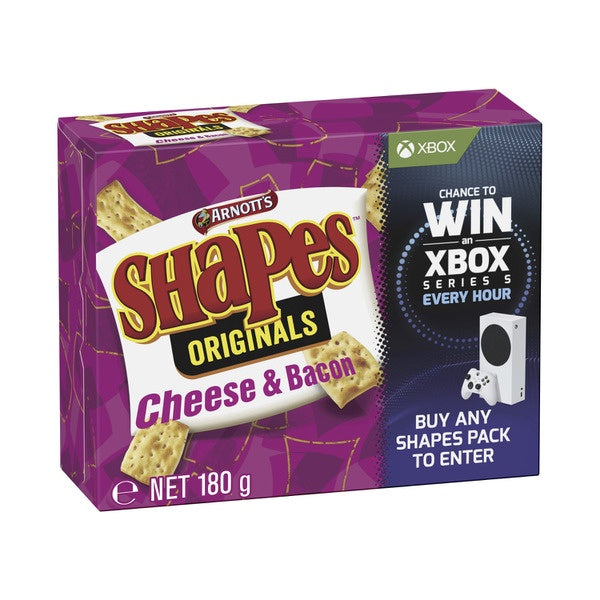 Arnotts Shapes Cheese & Bacon 180g