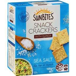 Sunbites Snack Crackers with Quinoa Sea Salt 105g