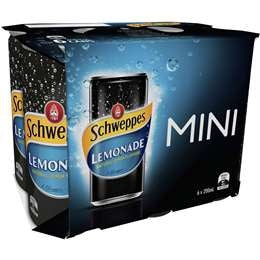 Schweppes Lemonade Mini Cans 200ml x 6pk