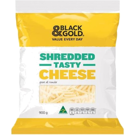 Black & Gold  Cheese Tasty Shredded 900g