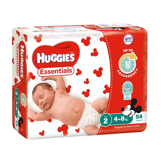 Huggies Nappies Infant Size 2 54pk