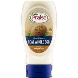 Praise Real Whole Egg Mayonnaise 335g