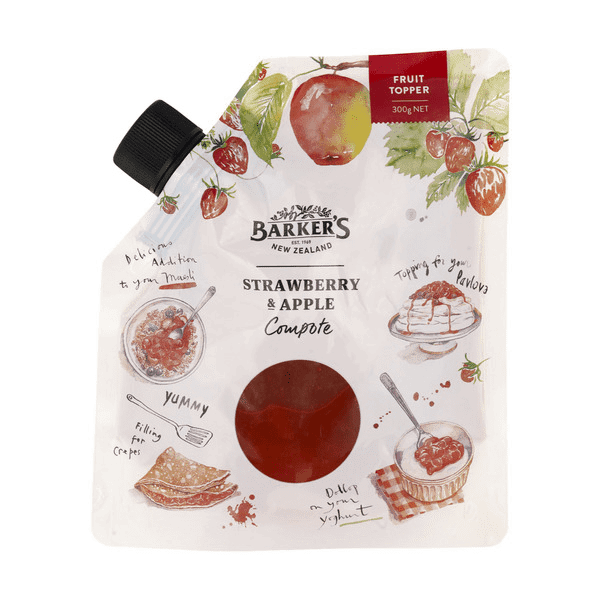 Barkers Strawberry & Apple Compote 300g