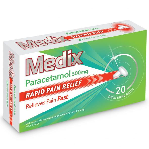 Medix Paracetamol Caplets 20pk