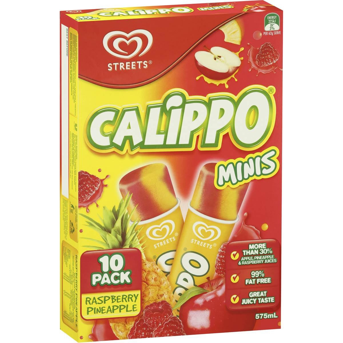 Streets Calippo Mini Raspberry & Pineapple 10pk