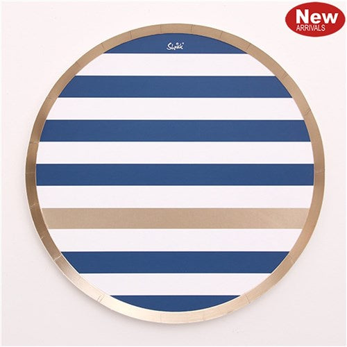 Oceana Cosmo Navy Paper Plate 18cm 12pk