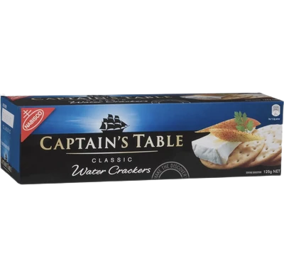 Captains Table Classic Water Crackers 125g