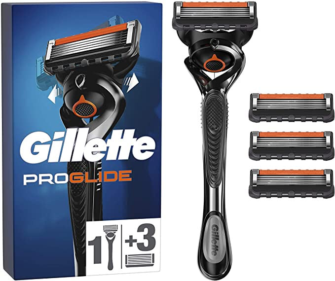 Gillette Fuzion Proglide Razor Plus Three Blades