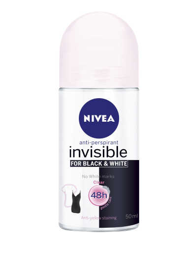 Nivea Womens Roll On Black & White Invisible 50ml