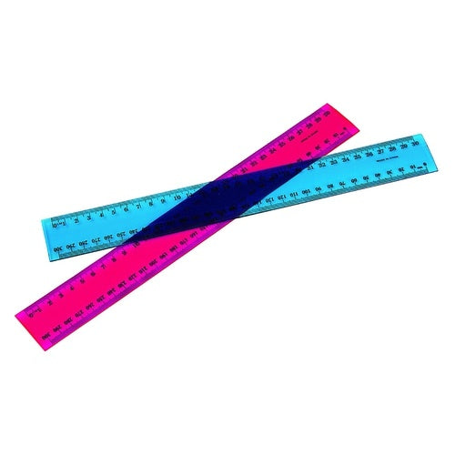 Marbig Coloured Plastic Ruler 30cm