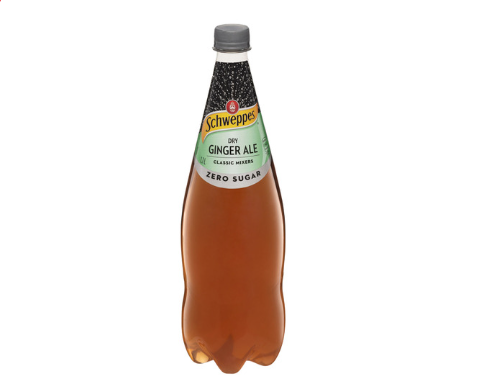 Schweppes Dry Ginger Ale Zero Sugar 1.1L