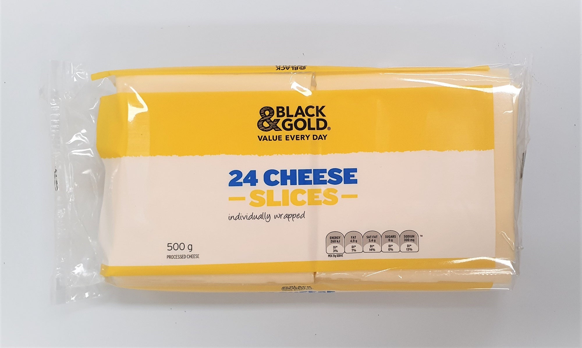 Black & Gold Cheese Slices Individually Wrapped 500g