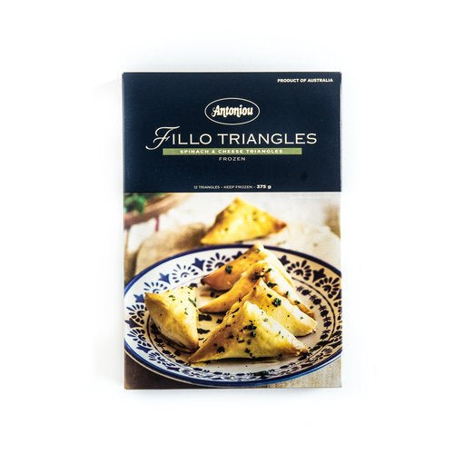 Antoniou Spinach & Cheese Fillo  Triangles 375g