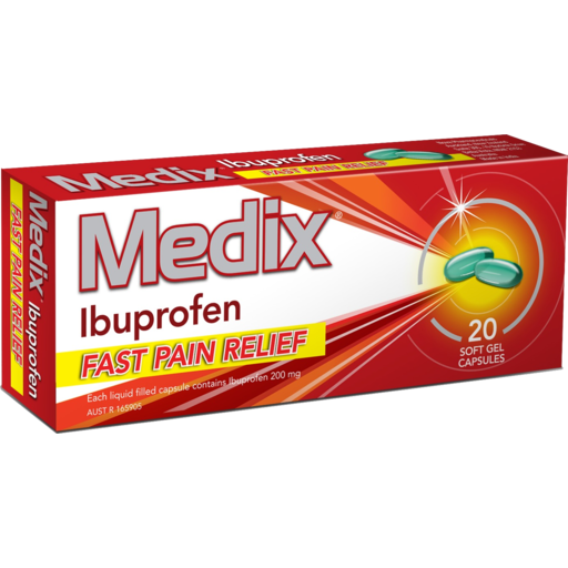 Medix Ibuprofen Soft Gel Capsules 20pk