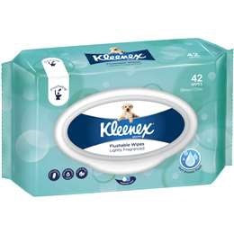 Kleenex Flushable Wipes Lightly Fragranced 42pk