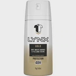 Lynx Antiperspirant Aerosol Gold For Men 160ml