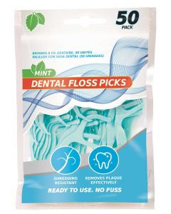Dental Floss Picks Mint 50pk