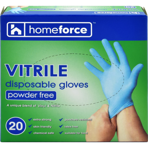 Homeforce Vitrile Disposable Gloves 20pk