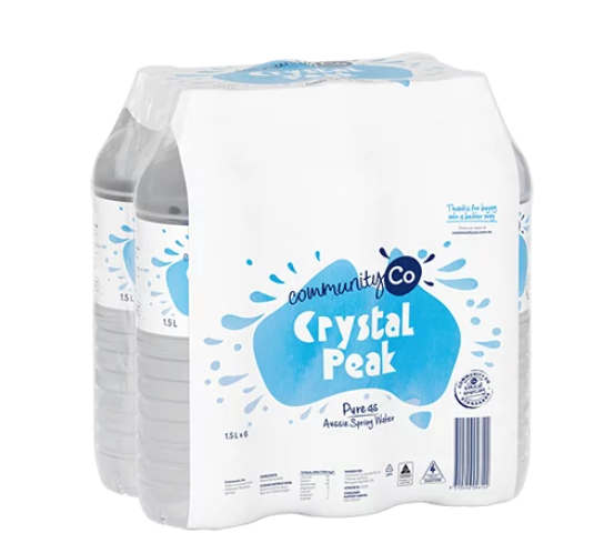 Community Co Crystal Peak Aussie Spring Water 1.5L x 6pk