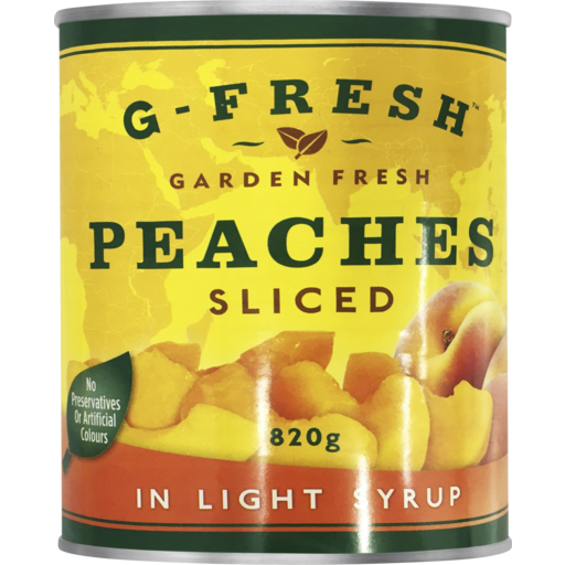 GFresh Peaches Sliced in Syrup 820g