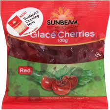Sunbeam Glace Cherries Red 100g