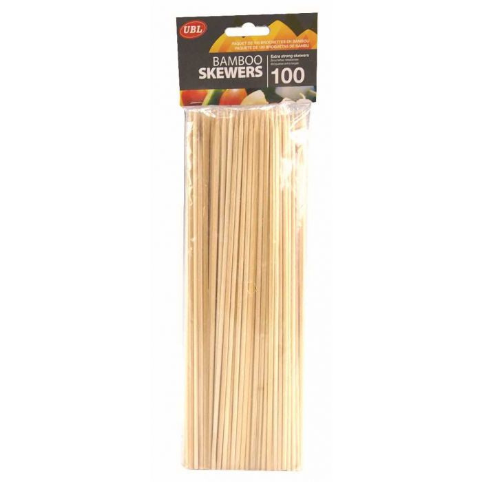 UBL Bamboo Skewers 25cm 100pk