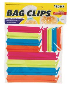 Bag Clips Assorted Sizes 12pk