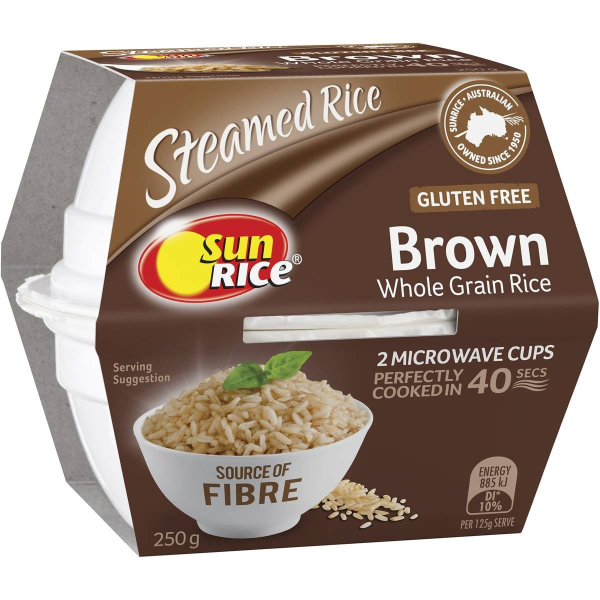 Sunrice Brown Wholegrain Rice Cup 250g 2pk