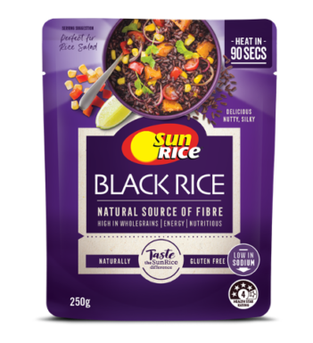 Sunrice Black Rice Pouch 250g