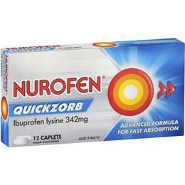 Nurofen Quickzorb Caplets 342mg 12pk