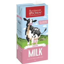 Australias Own Long Life Milk Skim 1L