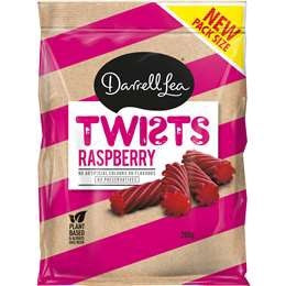 Darrell Lea Raspberry Twists 280g