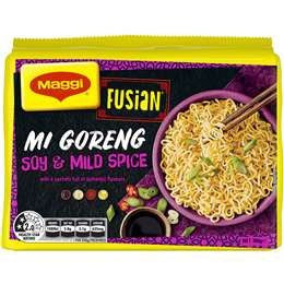 Maggi 2 Minute Noodles Fusian Soy & Mild 5pk