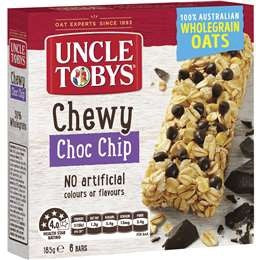 Uncle Tobys Muesli Bars Chewy Choc Chip 6pk