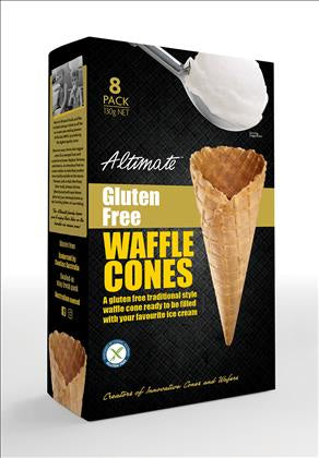 Altimate Waffle Ice Cream Cones GF  8pk