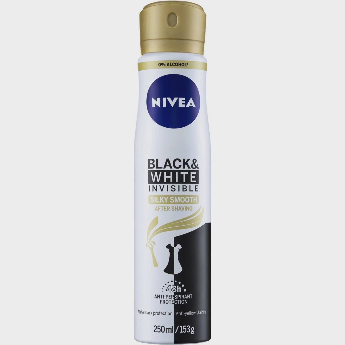 Nivea Ladies Aerosol Black & White Silky Smooth 250ml