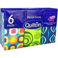 Quilton Tissues Pocket 6pk