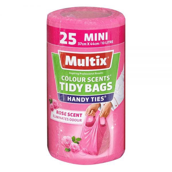 Multix Tidy Bags Rose Scent Mini 10L 25pk