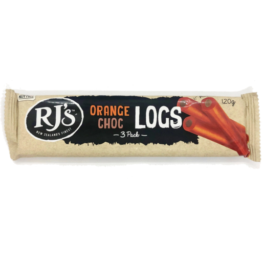 RJs Orange Choc Logs 120g 3pk