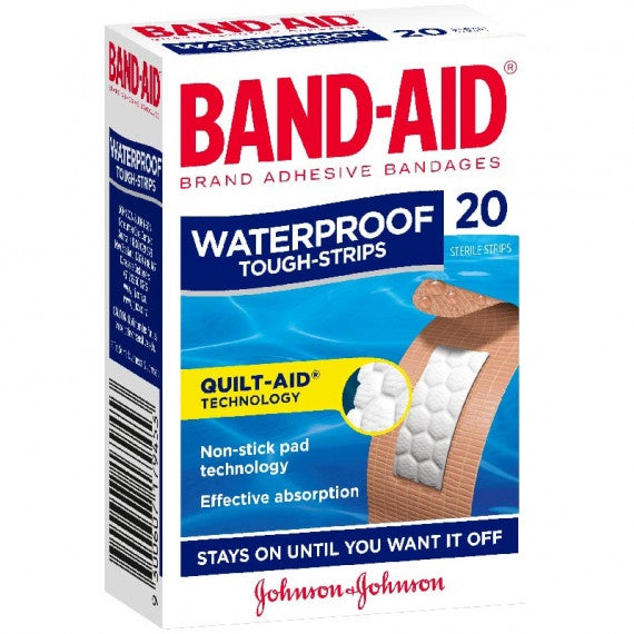 Band Aid Waterproof Tough Strips 20pk