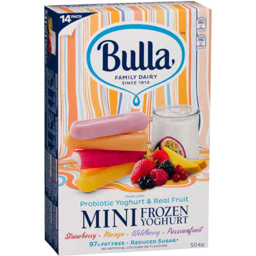 Bulla Frozen Fruit & Yoghurt Minis 14pk