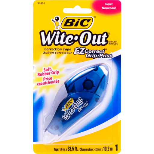 Bic Tape Witeout Ez Grip